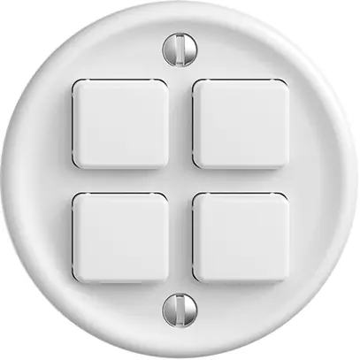 Kit de recouvrement STANDARDdue pour poussoirs 4×, Ø50mm, blanc 