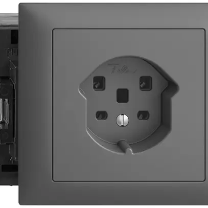Presa INS EDIZIOdue T25 16A 53mm Snap grigio scuro, morsetti a vite 