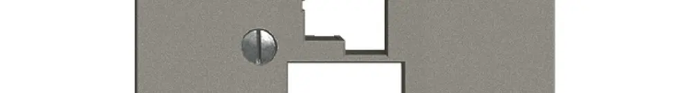 Placca frontale 1×T+T,1×RJ45 EDIZIOdue grigio scuro R&M swissline 