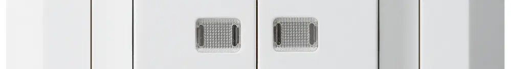 Pulsante luminoso INC kallysto.line 2×AR/1P con 2 lenti bianco 