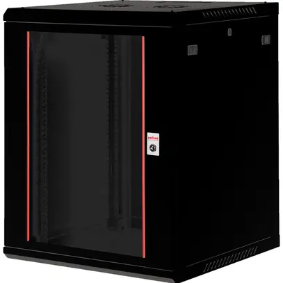 Coffret mural 19" ROLINE Basic Plus 600×779×600mm 15UH 1×porte acier noir 