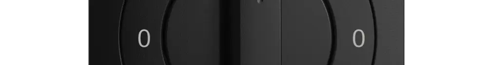 Kit frontale EDIZIOdue 0-1-0-1 60×60mm nero per interruttore rotativo 