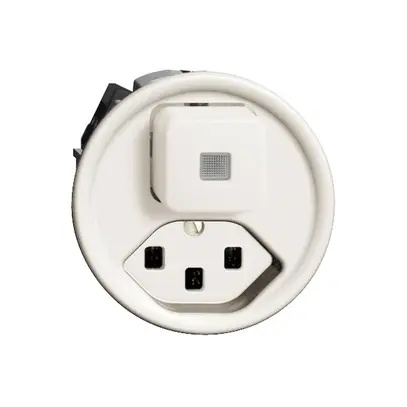 Combinazione lum.6/1L+T23 16A bianco FH, con lente, LED giallo 