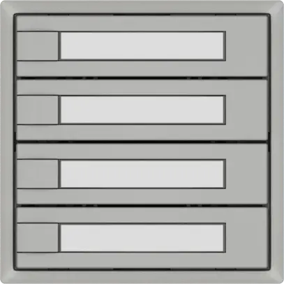 Pulsante universale EDIZIO.liv UNI SNAPFIX® 12…48V s.LED 4× com.1T targ.grc 