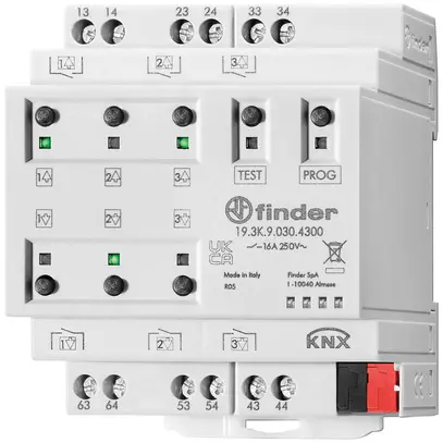 Actionneur de jalousie KNX AMD Finder 19.3K 3 canaux 16A/250VAC gestion lamelles 