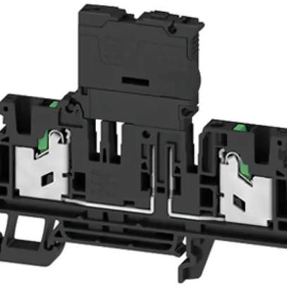 Morsetto di sicurezza componibile WM SFS 4 2C 4mm² 100…250V snap-in DIN35 nero 