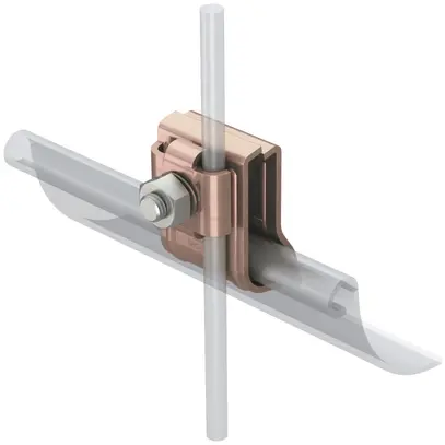 Morsetto della grondaia Bettermann con mola 2×8 / 2×6mm, A2, 1.4301, rame 