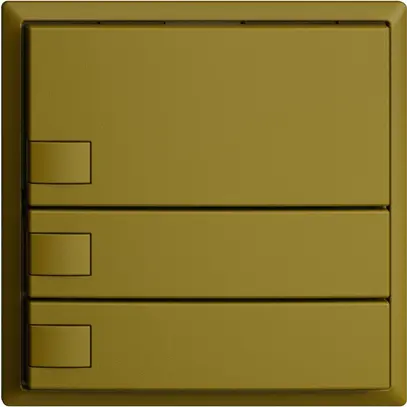 Poussoir ENC KNX 3× EDIZIOdue olive RGB sans LED 