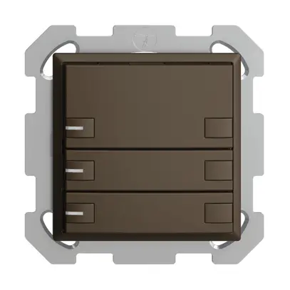 Pulsante KNX RGB INC EDUE, 250mW, c.LED RGB, 3×pulsante, com.2×tasti, cof 