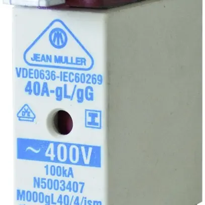 Fusible HPC DIN-000 400V/40A gL/gG verrous de saisie isol. 