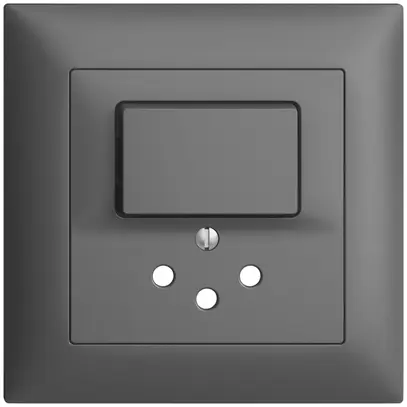 UP-Frontset, EDIZIOdue dunkelgrau 88×88mm für KK mit 1 Taste+T12 