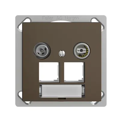 Presa multimedia INC EDIZIOdue FM.TE EASYNET 4dB, p.2×RJ45 S-One, coffee 