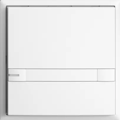 KNX-Taster RGB EDUE, 250mW, m.RGB-LED, m.Papiereinlage, 1×Taste, 2×Tastenb., ws 