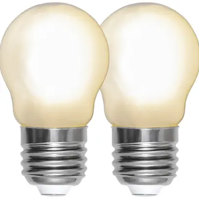 Lampada LED E27 2.5W 250lm 2700K opale Ø45×78mm Duo Pack 