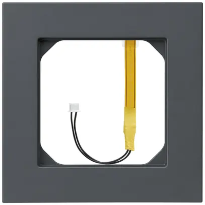 Cadre de recouvrement kallysto.pro 1×1 anthracite pour éclairage en coin bleu 