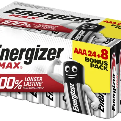 Batteria alcalina Energizer Max Micro (AAA) LR03, 1.5V, scat.d.32pezzi 