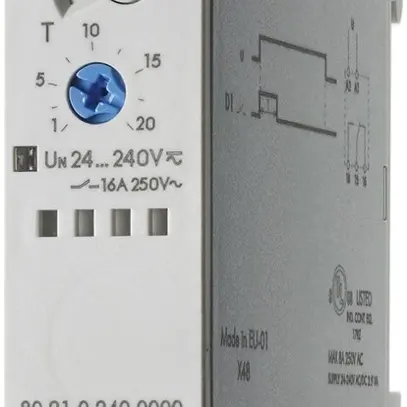 Relè a tempo 1C 16A 12…240VAC 