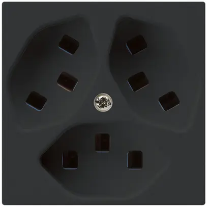 Prise Hager kallysto 3×T23 A noir 