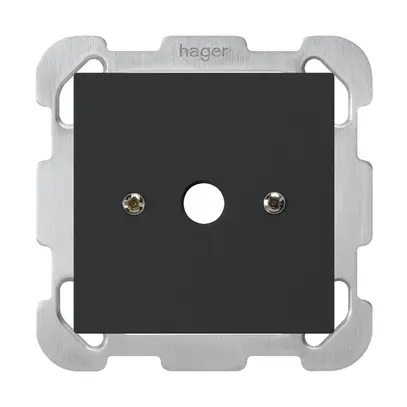 Boîte de raccordement ENC kallysto noir Ø9mm sans bornier avec plaque fixation 