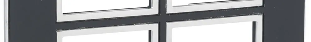 Telaio di copertura ATO 2×2 modulo, vetro nero, con cornice decorativa 