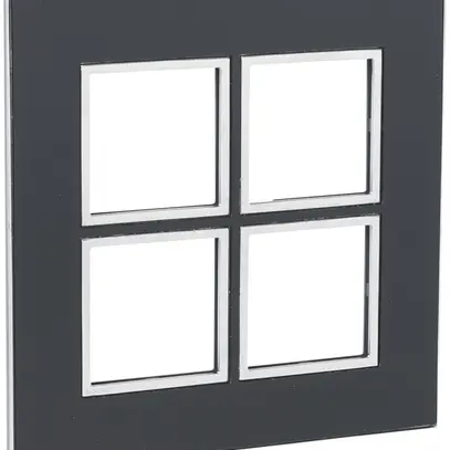 Telaio di copertura ATO 2×2 modulo, vetro nero, con cornice decorativa 