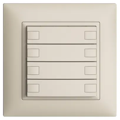Pulsante KNX RGB INC EDUE FMI, 250mW, s.LED, 4×pulsante, com.2×tasti, crema 