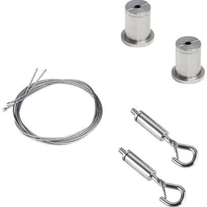 Kit di sospensione a corda Sylvania START Batten 2 cavi d'acciaio cromo 