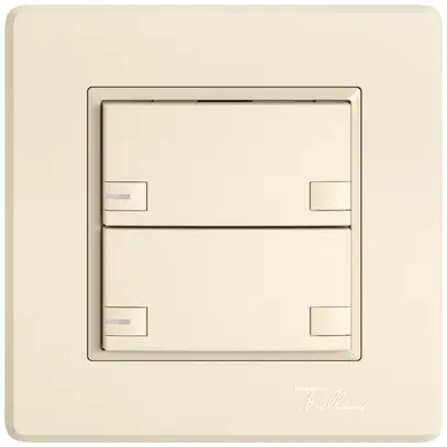 Poussoir KNX RGB ENC EDIZIO.liv SNAPFIX® capteur temp.RGB-LED 2× comm.2T cr 