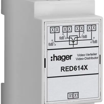 Distributeur audio/vidéo AMD Hager 4 fois 2-fils, pour interphone 