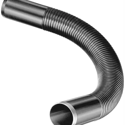 Gomito Symalit flessibile PE 90° lungo 92/80 nero r=1500mm KRBF 