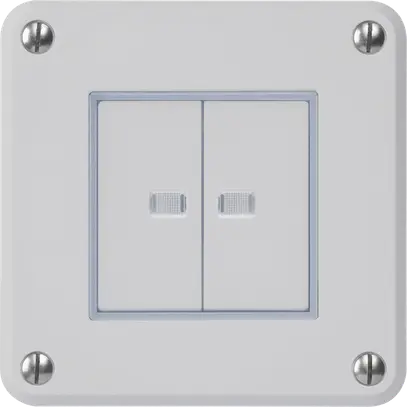 Interruttore INC robusto IP55 schema 3+3 2×illuminato grigio per combinazione 