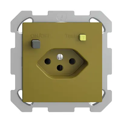 Prise ENC EDIZIOdue T13 FI 30mA FM, olive 