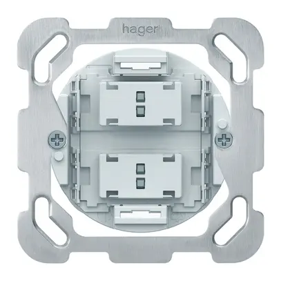 Interruttore tapparelle INC origin 1P 2×tasti 77×77mm bianco 
