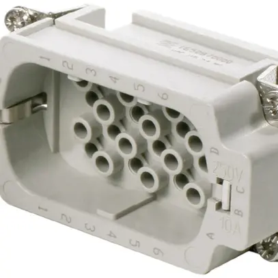 Insert mâle Weidmüller HDC HD 250V 10A 24L à sertir grd.4 