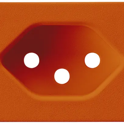 Plaque frontale pour prise FLF Hager 1×type 13 Z orange 