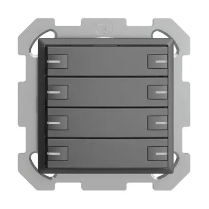 Poussoir KNX RGB ENC EDUE, 250mW, a.LED RGB, 8×poussoir, comm.1×touche, grf 
