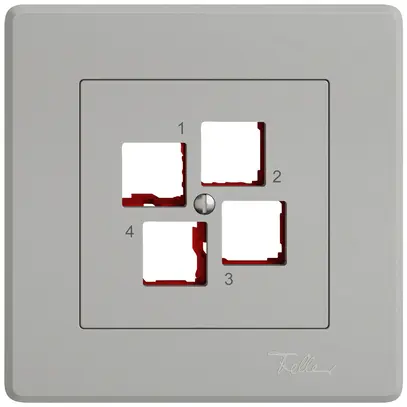Kit di montaggio INC EDIZIO.liv EASYNET S-One SNAPFIX® destra per 4×RJ45 grc 