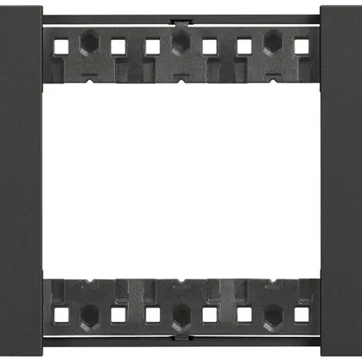 Cadre de recouvrement Living Now 3 modules 125×86mm black 