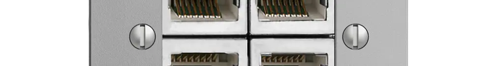 Prise ENC 4×RJ45/s 4P sép.EDIZIOdue silver ITplus 