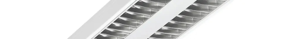 Lampada LED con griglia a specchio Rana 2 lampade 62W 4000K 7500lm 1500mm 
