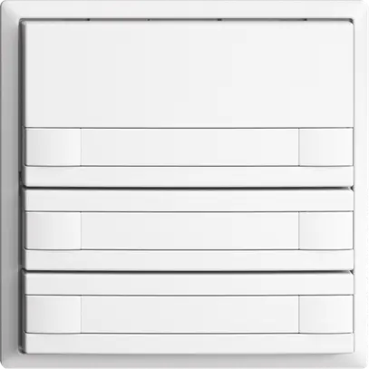 Poussoir ENC KNX 3× EDIZIOdue blanc RGB sans LED avec insert papier 