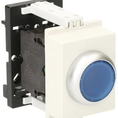 REG-Leuchttaster K&N, 230VAC, 1S 6A, 2TE, Kalotte blau 