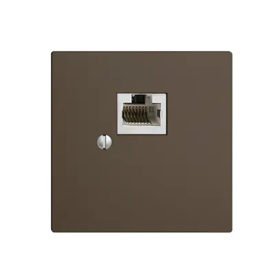 Scatola 1×RJ45/s 8P coffee EDIZIOdue R&M swissline 