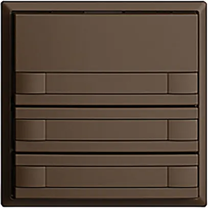 Poussoir ENC KNX 3× EDIZIOdue coffee RGB sans LED avec insert papier 