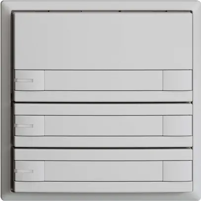 Pulsante KNX RGB EDUE, 250mW, c.LED RGB, carta, 3×pulsante, C.2×T., grc 