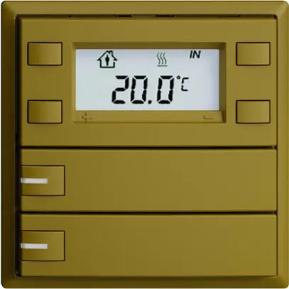 Pulsante RTH INC KNX 2×EDIZIOdue F olive, con LED RGB 