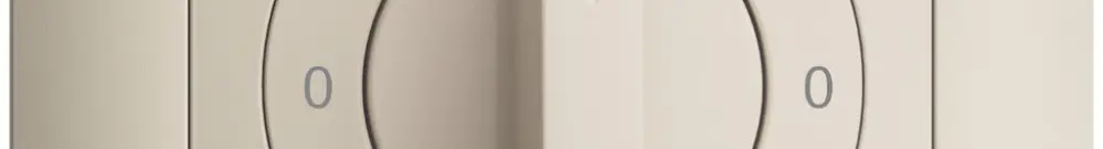 Frontset 0-Tag-0-Nacht EDIZIOdue crema 88×88mm für Drehschalter 