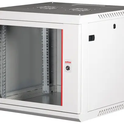 Coffret mural 19" ROLINE Basic Plus 600×512×600mm 9UH 1×porte acier gris 