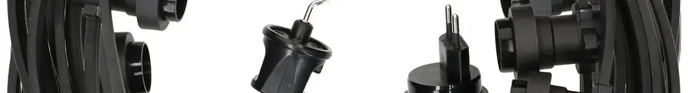 Ghirlanda d'illuminazione MH 26.5m con 25 prese E27 IP55 nero 