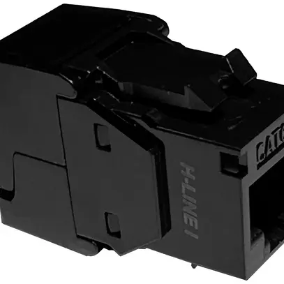 Module de raccordement H-LINE I RJ45 cat.6A/u ISO/IEC Keystone, noir 